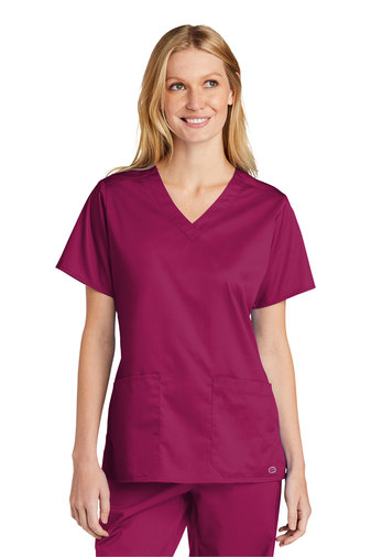 Wink Women WorkFlex Scrub V-Neck Top 65/35 Poly Cotton With Pockets